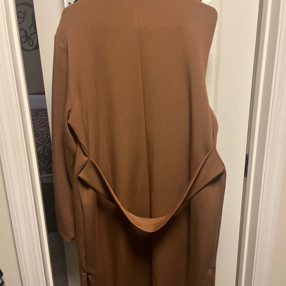 SPANX Women's Tan Trench Coat - Picture 2 of 2